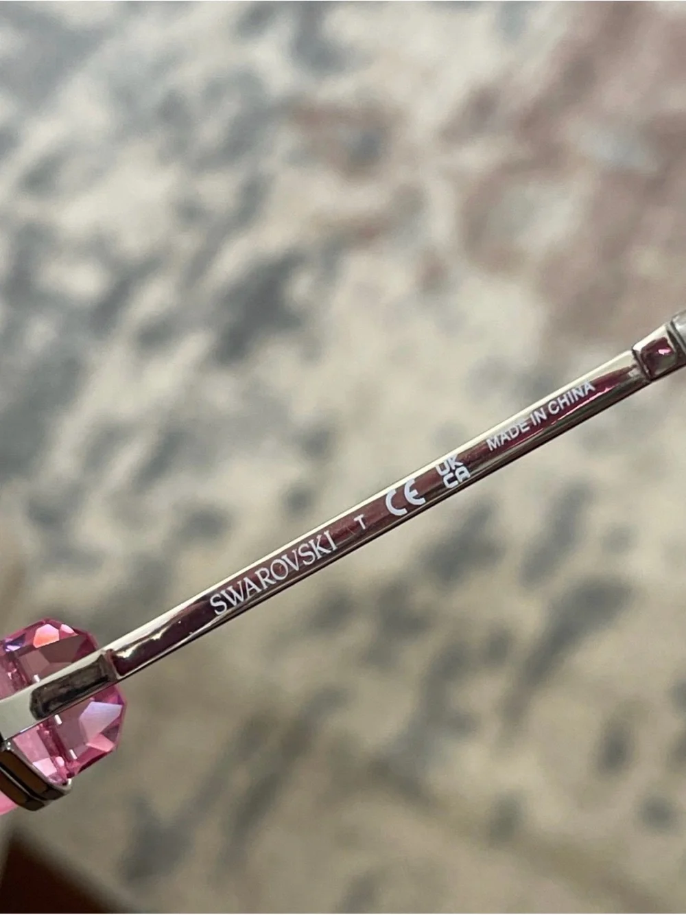 Swarovski Cat Eye Pink Jeweled Sunglasses